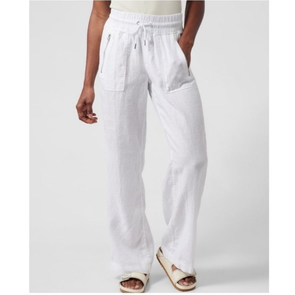 Athleta Cabo Linen Wide Leg Pants Size 20
